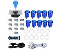 NVBCUY CY - 822B Single DIY Joystick Kit, USB Fighting Game Accessory, High - Sensitivity 3D Card - Type Rocker with Short Throw for Home Setup in Style (Blue)