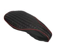 NVBCUY Leather Motorcycle Seat Cover, Replacement for 125 150 Sprint Fast Ts Super Vbb Vba Vnb GTR Gl Gt, Antislip Saddle Cover with Stitching Design for Comfortable Riding (Black Red)