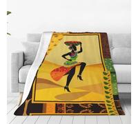 NVBYREFDS African Woman Ultra-Soft Microfleece Blanket - Lightweight And Durable, Fully Printed, Conveniently Stored, Perfect For Beds, Sofas, Camping, And More