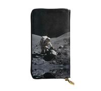 NVBYREFDS Astronauts at Work Double-Sided Full-Print Premium Wallet - Spacious Bifold Wallet for Women and Girls with Multiple Card Slots, Zippered Coin Pocket, Id, and Checkbook Compartments