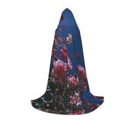 NVBYREFDS Beautiful Roses Youth Hooded Cape - Fashionable All-Over Printed Cape With A Large Hood And Tie Design, Perfect For Halloween, Cosplay And Themed Parties