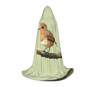 NVBYREFDS Bird Youth Hooded Cape - Fashionable All-Over Printed Cape With A Large Hood And Tie Design, Perfect For Halloween, Cosplay And Themed Parties