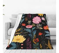 NVBYREFDS Colorful Boho Floral Ultra-Soft Microfleece Blanket - Lightweight And Durable, Fully Printed, Conveniently Stored, Perfect For Beds, Sofas, Camping, And More