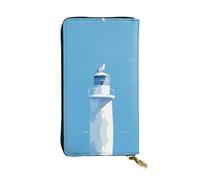 NVBYREFDS Lighthouse Double-Sided Full-Print Premium Wallet - Spacious Bifold Wallet for Women and Girls with Multiple Card Slots, Zippered Coin Pocket, Id, and Checkbook Compartments