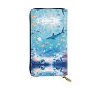 NVBYREFDS The Underwater World Double-Sided Full-Print Premium Wallet - Spacious Bifold Wallet for Women and Girls with Multiple Card Slots, Zippered Coin Pocket, Id, and Checkbook Compartments