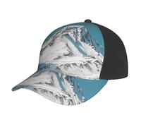 NVBYREFDS White Snow Capped Mountains Stylish Baseball Cap with Full-Brim Print â€“ Lightweight, Breathable, Unisex Design for Outdoor, Sports & Daily Wear