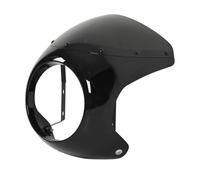 NVCPHGEDEK Motorcycle Grill Motorcycle Headlight Universal Front 178mm 7in Fairing Headlight Fairing Cover For Round Headlights Motorbike(Glossy black)