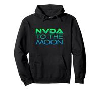 NVDA To The Moon Tee Merch - NVDA Stock and investor design Pullover Hoodie