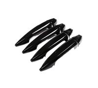 NVDERTA Compatible with BMW X1 F48 X5 X6 F15 F16 2016 2017 Car-Styling Exterior Door Handle Pull Carbon Fiber Texture Cover Decor(Bright Black)