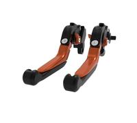NVDERTA Compatible with Motorcycle Accessories Compatible with Suzuki DR650 2011-2024 Clutch Levers Adjustable Foldable Extendable CNC Aluminum Handle Levers(Black Orange)