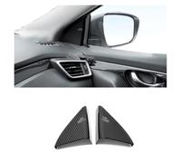 NVDERTA Compatible with Nissan Qashqai J11 Rogue Sport 2014-2018 ABS Carbon Fiber Car Gear Shift Lever Knob Handle Cover Trim Accessories 1 Pcs(Inner Triangle)