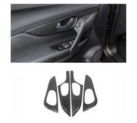 NVDERTA Compatible with Nissan Qashqai J11 Rogue Sport 2014-2018 ABS Carbon Fiber Car Gear Shift Lever Knob Handle Cover Trim Accessories 1 Pcs(Inner Door Bowl)