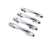 NVDERTA Compatible with Toyota Rav4 Rav 4 Xa40 2014-2019 Carbon Fiber Chrome Car Door Handle Bowl Cover Decor Trim Sticker Styling Accessories(Silver no Sensor)