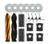 NVDERTA Compatible With X50 Ultra,S40 Enhanced Edition Robot Vacuum Cleaner Accessories Main Roller Side Brush Filter Mop Bag Parts(Light Grey)