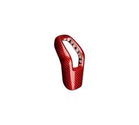 NVDERTA Real Dry Carbon Fiber Compatible with Range Rover Jaguar E-pace Shift Knob Cover Set Styling Handle Lever Handle Kit Interior Accessories(Red Carbon)