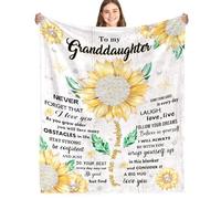 NVDOXSA Christmas Granddaughter Blanket Gift, Granddaughter Gift from Grandma Grandpa,Gift for Granddaughter Birthday Idea, 50 * 60inches Soft Throw Blanket Gift for Granddaughter