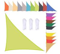 nvdsivee Sun Shade Sail Triangle Awnings for Patio Canopy Outdoor Waterproof Garden Shade Sails with Grommets and Rope Sunscreen Awning 90% UV protection Yellow Green 3x4x5m