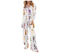 Nvduoll Pajamas 2 Piece Pjs Set Concert Lounge Sets for Music Lovers Fans, #01-white, M