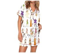 Nvduoll Pajamas 2 Piece Pjs Set Concert Lounge Sets for Music Lovers Fans, #02-white, L