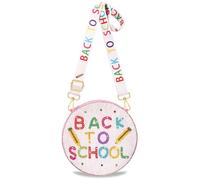 NVENF Pencil Purse for Women Beaded Teacher Purse Crossbody Shoulder Bag Back To School Teacher Accessories Outfits Gifts, Yellow