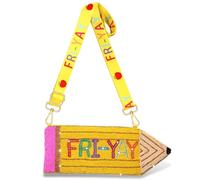 NVENF Pencil Purse for Women Beaded Teacher Purse Crossbody Shoulder Bag Back To School Teacher Accessories Outfits Gifts, Multicolor