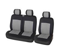 NVETJMUA Car Seat Covers For VW LT T4 T5 Universal 2+1 Seat Covers Car Seat Covers Protector For Transporter/Van Universal Car Covers Truck Accessories Seat Cover Auto(GRAY)