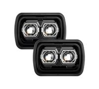NVETJMUA Headlight Assembly For Jeep For Wrangler YJ For Cherokee XJ Rectangle 5X7 7x6 Inch LED Headlight Hi-Low Beam H4 Headlamp Car Headlamp(2pcs 90W)