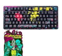 NVFC Cyberpunk Edge Runners Key Cap PBT Dyed Sublimation PBT Key Cap for Mechanical Gaming Keyboard with 80MX Switch, Popular Anime, Surroundings, English Keycap, Home Use, MoE Goods, Birthday Gift
