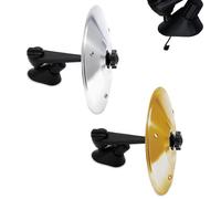 NVGFTG Pack of 2 Drums Car Crash Cymbals Mini Car Crash Cymbal Drum Car Drum Air Vent Car Accident Cymbals for All Types of Vehicles Drummers Music Lovers (Gold + Silver)