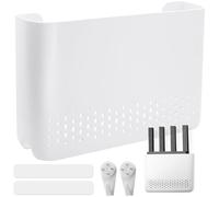 NVGFTG Router Box 25.6 × 17 × 5 cm Router Hide Wall Box Plastic White Router Cabinet Home Router Storage Box WiFi Router Bracket Wall for Storage of Routers