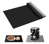 NVGVUP 2 Pack Silicone Mat for Worktop Protector, 60X40 cm Extra Large Worktop Savers, Non Stick Heat Resistant Mat, Silicone Placemat, Craft Painting Mat, Non-Slip and Waterproof (Black+Grey)