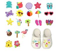 NVGVUP 20 Pcs Shoe Charms for Croc Charms for Kids, DIY Cartoon Accessories for Crocs Charm Girls, Summer Shoe Pins for Crocs Jibbitz, Applicable Children Decorate Bracelets