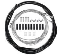 NVGVUP Bike Brake Cables, Replacement Gear Brake Cables for Bicycles, Black Universal Bicycle Brake Cable, Gear Bike Cable with End Cap O-Ring End, for Mountain Road Normal Bicycle