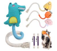NVGVUP Cat Toy Self-Employment, Catnip Teething Rope: Pack of 6 Cat Cotton Rope Teeth Cleaning, Cat Dental Toy for Against Bad Breath Cat Dental Care