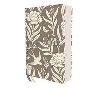 Nvi, Santa Biblia, Revisión 2022, Tamaño Compacto, Tapa Dura/Tela, Gris Floral, Palabras de Jesús En Rojo, Comfort Print: NVI, Santa Biblia, Texto ... ... Board, Words of Jesus in Red, Comfort Print