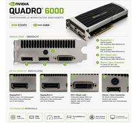 Nvidia Quadro 6000 6GB GDDR5 Workstation Graphics Card CUDA DVI