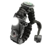 NVioAsport 20 in 1 Paracord Bracelet, Adjustable Gear Kit with SOS LED Light, Fire Starter, Bigger Compass, Survival Whistle, Perfect for Camping, Hiking, Fishing, Survival Bracelet