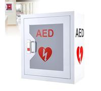 NVIVN AED Defibrillator Storage Cabinet, Cardiac Defibrillation Alarm Box, Safe and Secure with Sirens and Flashing Lights, Emergency Kit Box & First Aid Kit for Home, School & Office