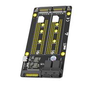 NVME HDDs Adapter Two NVME M Key To Two SFF-8643 Risers Board With SATAs Type C Power Supply 2230 2242 2260 80