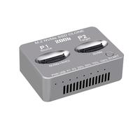 NVMe Solid States Disk Dock AHCI Cloner USB3.2 20G Solid States Disk Double Bay Offline Clone USB C To NVME Docking Station Power Adapter