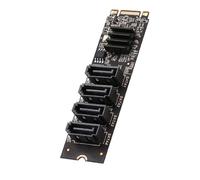 NVME To Expansion Card M.2 PCIE M Key 4 Port SATA3.0 M.2 SATA3 Controller Multiplier SSD Adapter High Speed