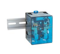 NVMIDTC JQX-62F-2Z AC 220V 80A Electromagnetic Relay Set with Ring Terminal Copper Crimp Connector, Din Rail and Terminal Blocks End Stopper Bracket