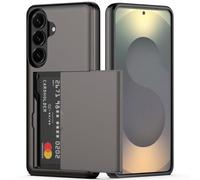 Nvollnoe for Samsung S26 Plus Case with Card Holder Dual Layer Heavy Duty Protective Case Hidden Card Slot Slim Wallet Cover for Samsung S26 Plus 6.7''(Coffee)