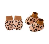 NVOQILIN 1 Set Infant Anti Scratch Gloves And Socks Set For Boys Girls Comfortable Cotton Mittens & Booties For Home Travel Baby Travel Essential