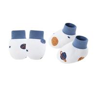 NVOQILIN 1 Set Infant Anti Scratch Gloves And Socks Set For Boys Girls Comfortable Cotton Mittens & Booties For Home Travel Baby Travel Essential