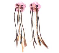 NVOQILIN 12pcs Synthetic Boxing Twist Braiding Hair Ponytail Extensions Natural Bubble Braid Hair Hairpieces for Kids
