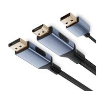 NVOQILIN 150cm/200cm HDTV to Cable High Resolution 4K@60Hz, Full 1080P@144Hz Active Unidirectional Adapter Cord