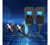 NVOQILIN 1Pair Passive Video Baluns BNC to RJ45Network Transceiver for Clear Security Cameras Using Cat5e/Cat6 to BNC