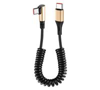 NVOQILIN 240W Super Fast Charging Cable Double USB C Spring Coil Design High Strength Charging Cord Wire For Multiple