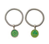 NVOQILIN 2pcs Corn Chain Bracelets Comfortable Elastic Wristband Flexible Cord Handchains Four Leaf Clovers Bangles New Year Gift Symbol Of Luck And Happiness Decor